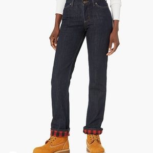 Carhartt Women's Original Fit Blaine Flannel Lined Jean in Dark Stone